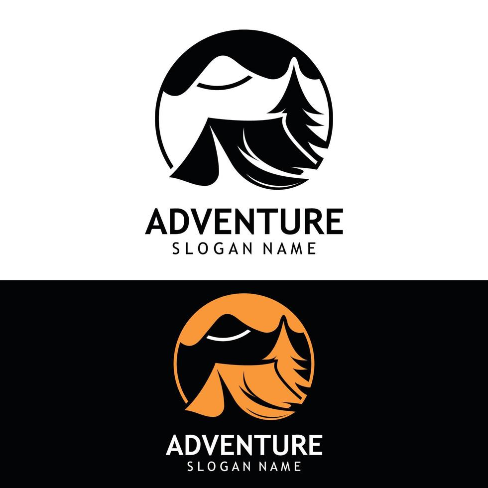 aventure la nature logo conception image Voyage et Extérieur camping aventuriers, grimpeurs modèle vecteur