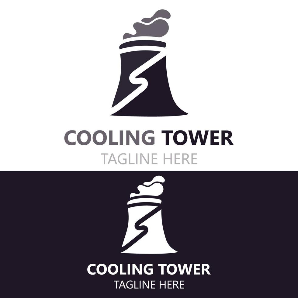 refroidissement la tour logo image conception, énergie industrie station vecteur