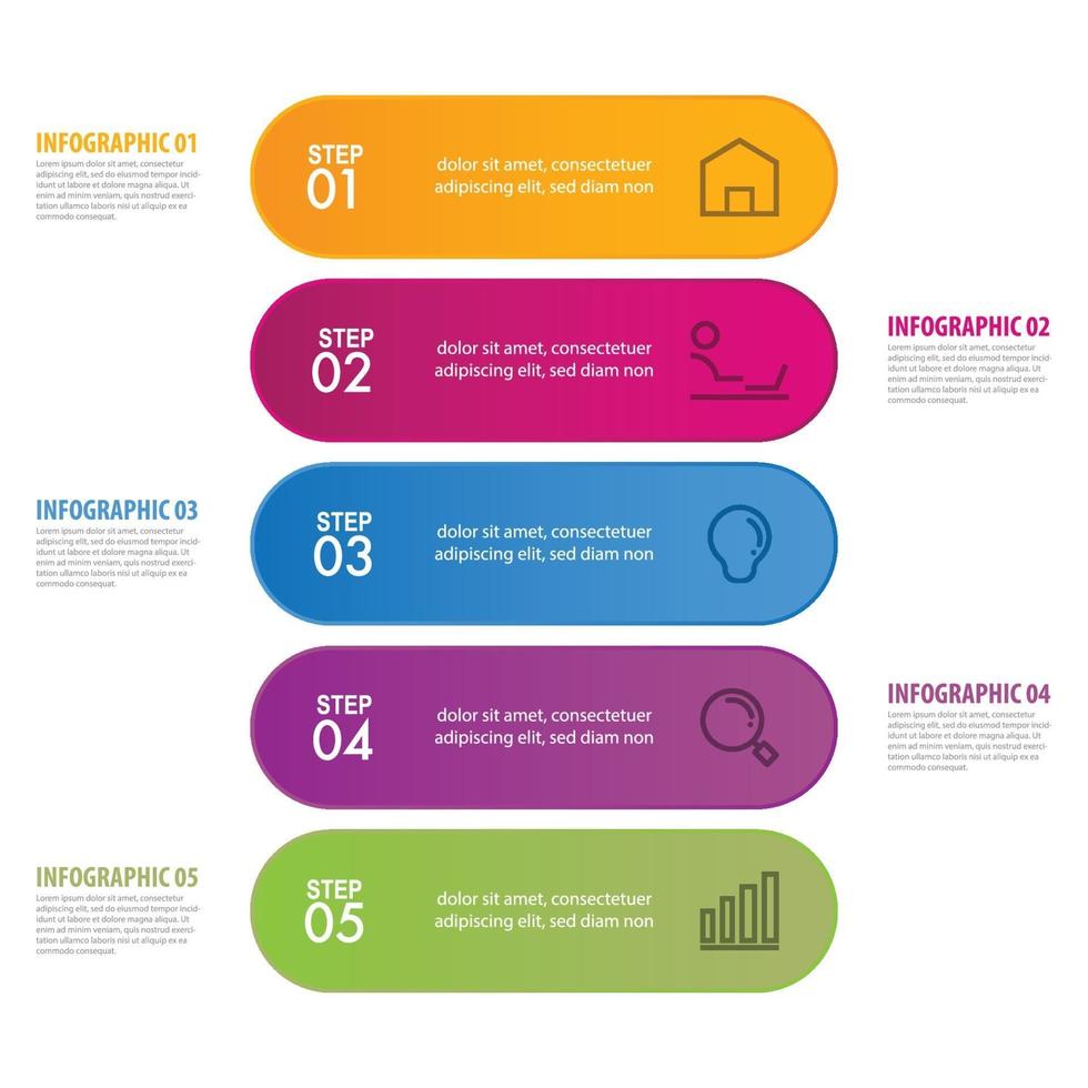 illustration de modèle de conception infographie entreprise. vecteur