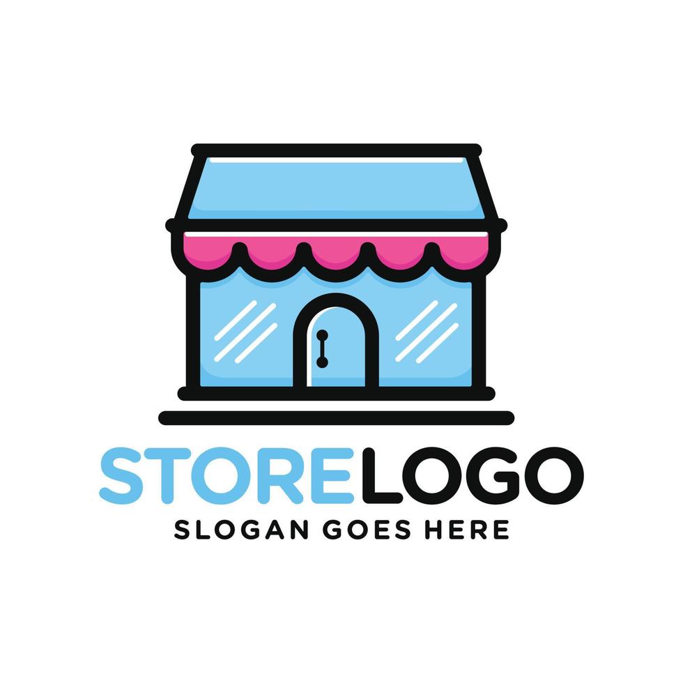 boutique logo conception vecteur illustration