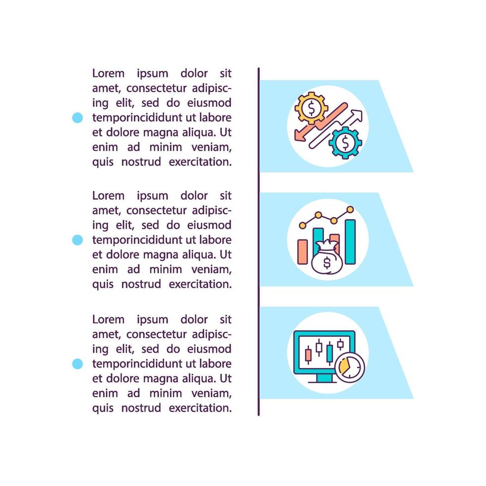 Icônes de ligne de concept de trading actif vs day trading avec texte vecteur