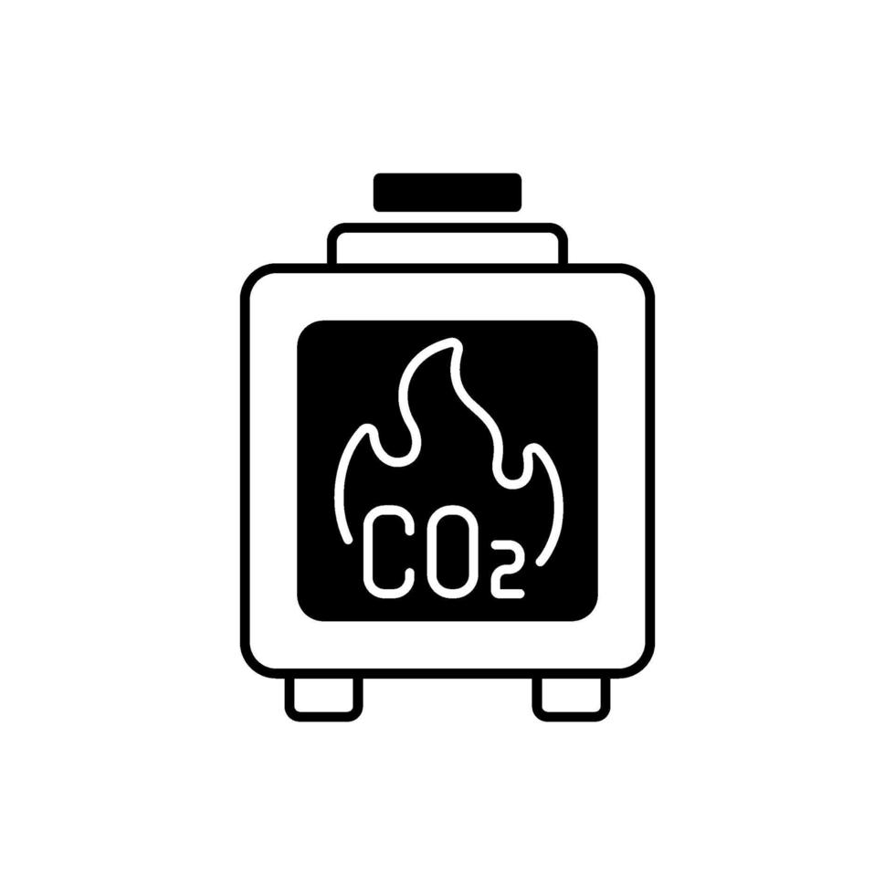 icône linéaire noire de combustion de bois résidentiel vecteur