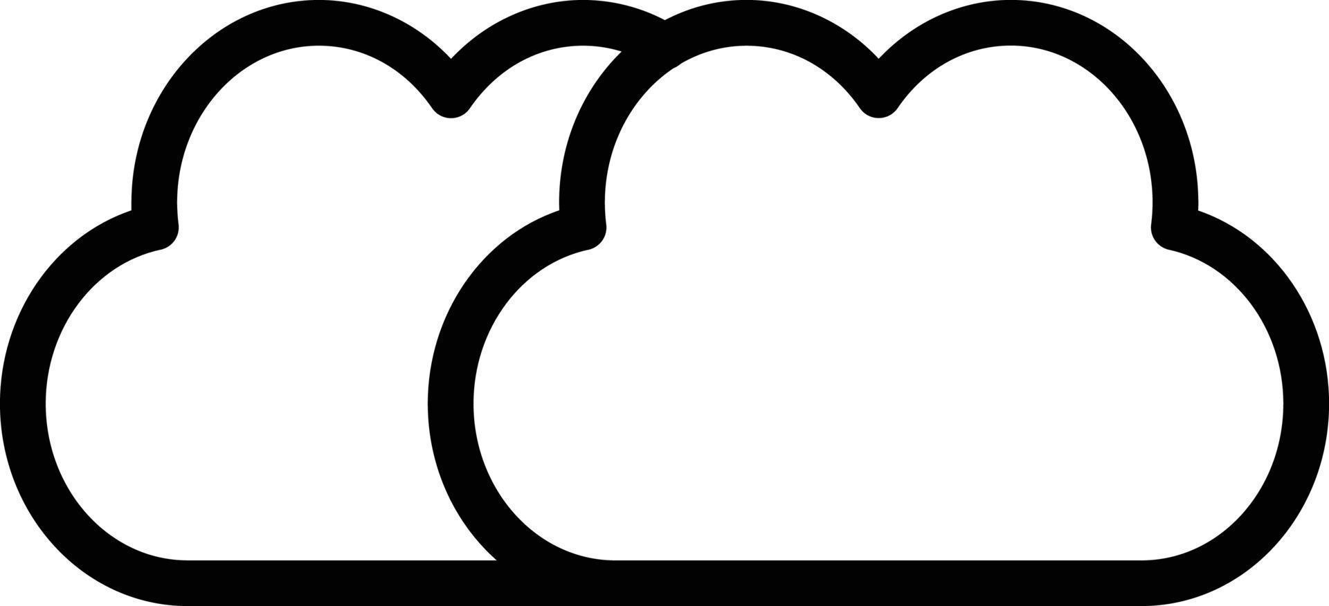 vecteur conception des nuages icône style