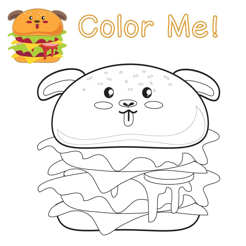 coloration activité pour les enfants. coloration page. imprimable coloration feuille. vecteur déposer.