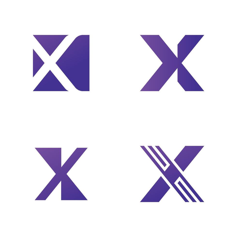 x conception et modèle de logo. vecteur