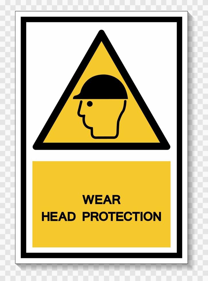 Porter le signe de symbole de protection de la tête isoler sur fond blanc, illustration vectorielle eps.10 vecteur