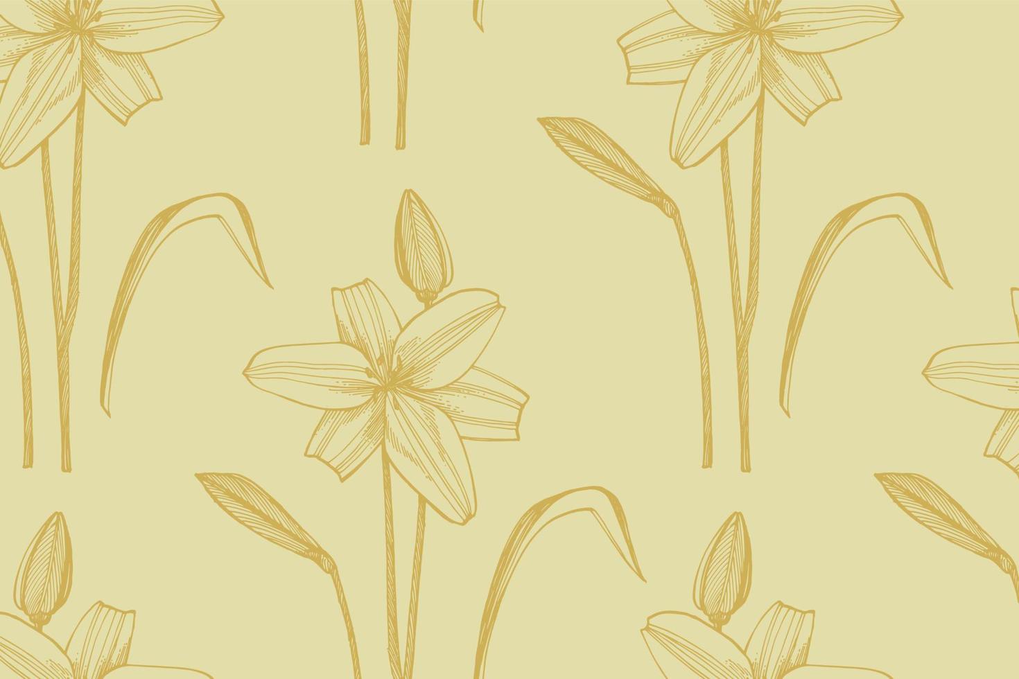 lis fleurs. botanique illustration. bien pour produits de beauté, médecine, traiter, aromathérapie, allaitement, paquet conception, champ bouquet main tiré sauvage foins fleurs vecteur