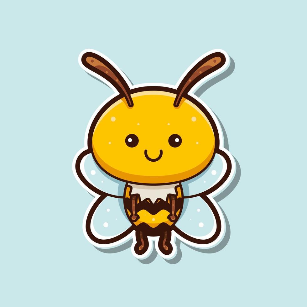 illustration d'abeille mignonne vecteur