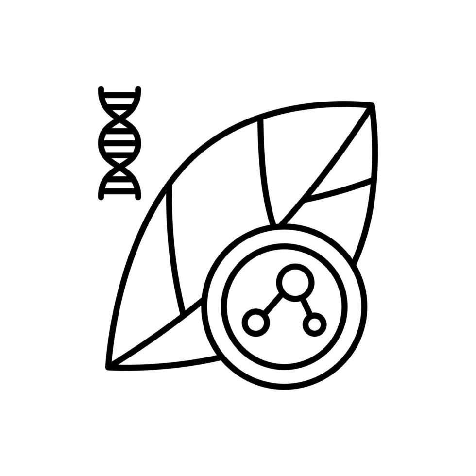 la biologie ligne art icône conception vecteur