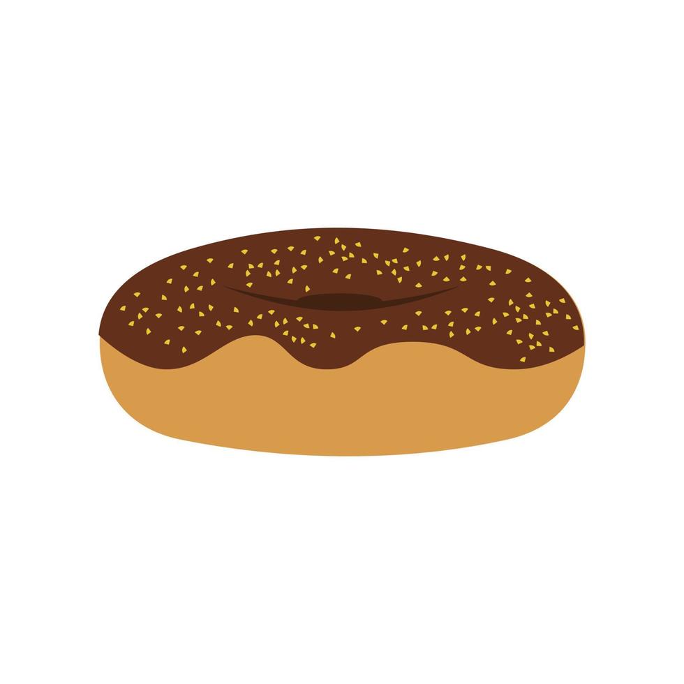 illustration de Chocolat Donut avec cacahuète arrose. vecteur illustration pour nourriture contenu et infographie.