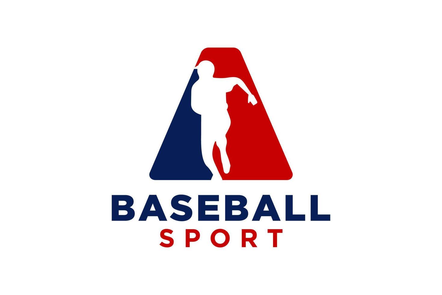 lettre une base-ball logo icône vecteur modèle.