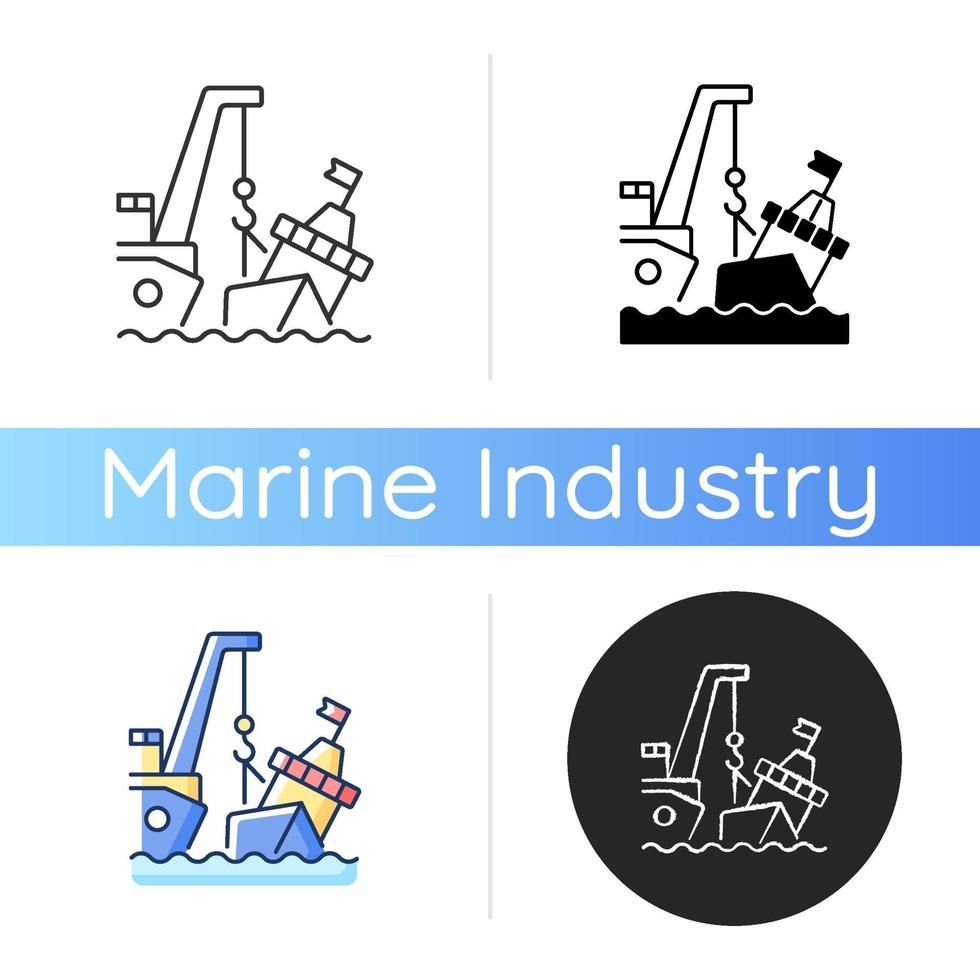icône de sauvetage maritime vecteur