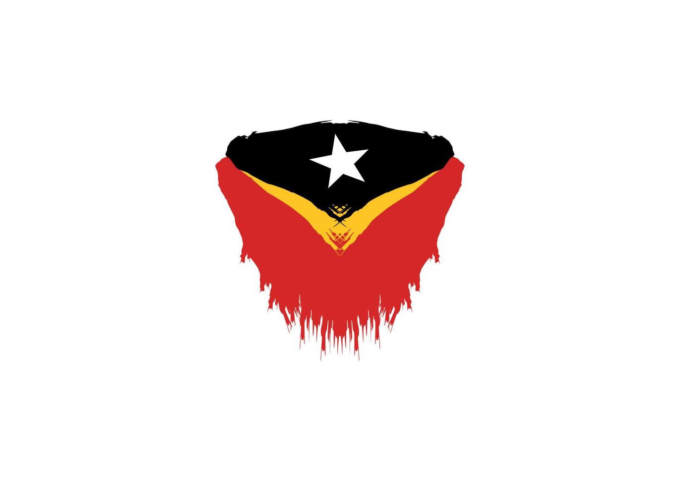 est timor drapeau icône, illustration de le nationale drapeau conception avec le concept de élégance vecteur