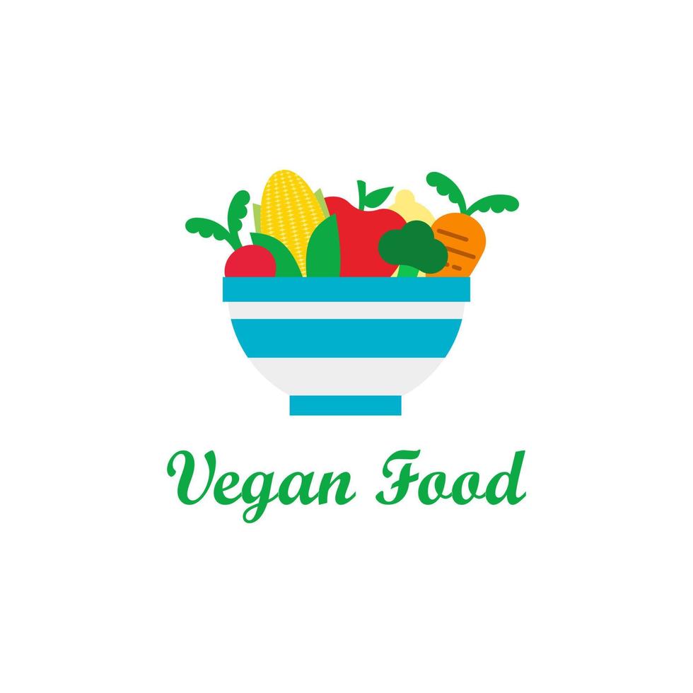 en bonne santé nourriture logo vecteur illustration modèle