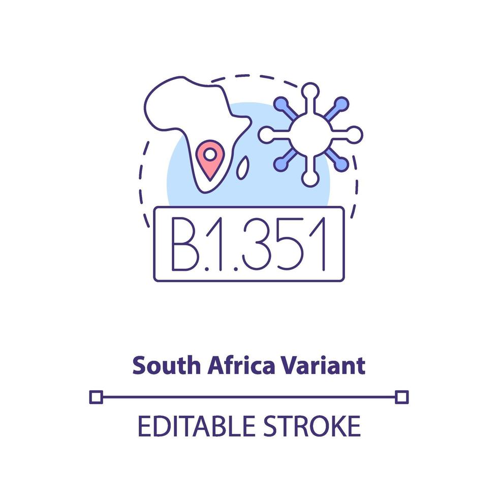 icône de concept de variante afrique du sud vecteur