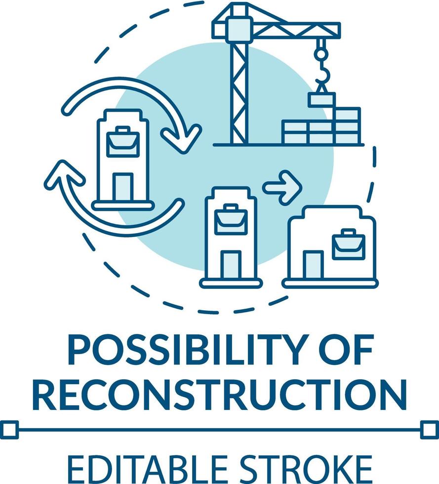 icône de concept de possibilité de reconstruction vecteur