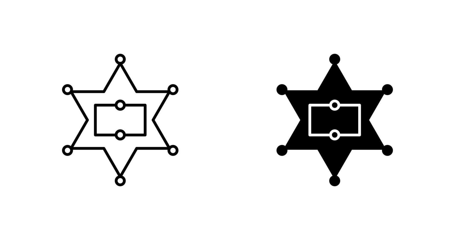 icône de vecteur d'insigne sherrif