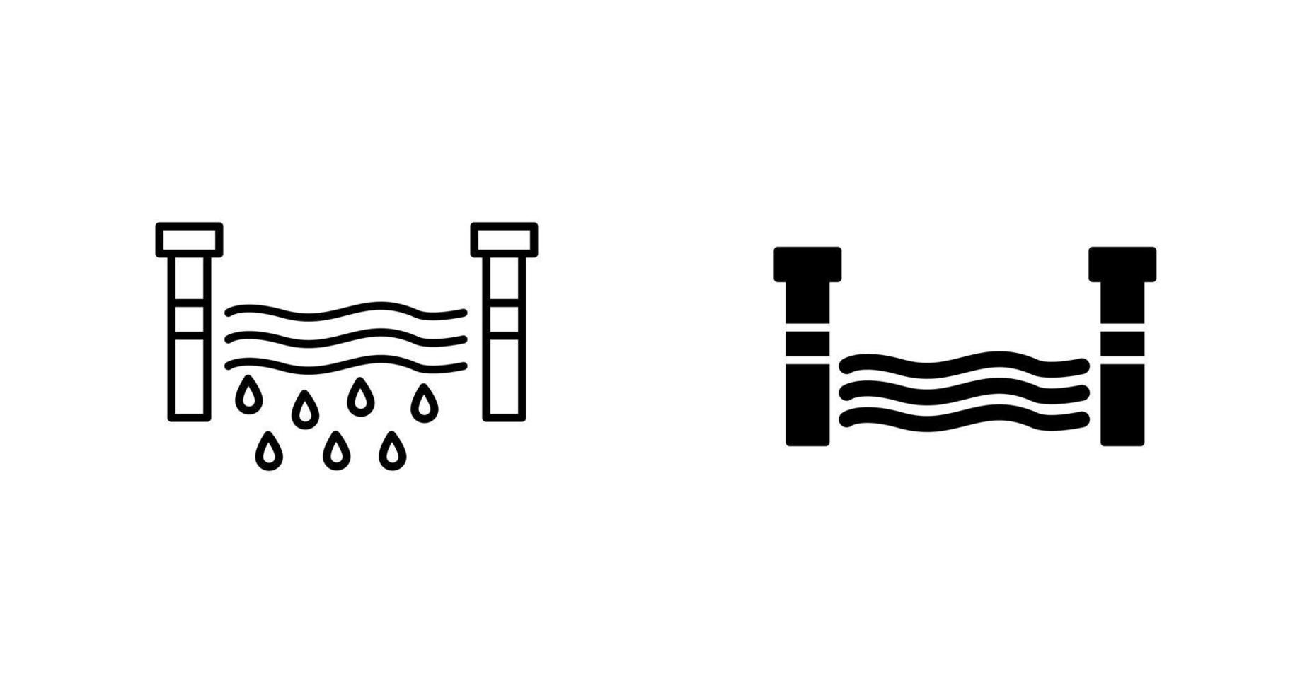 icône de vecteur de barrage d'eau