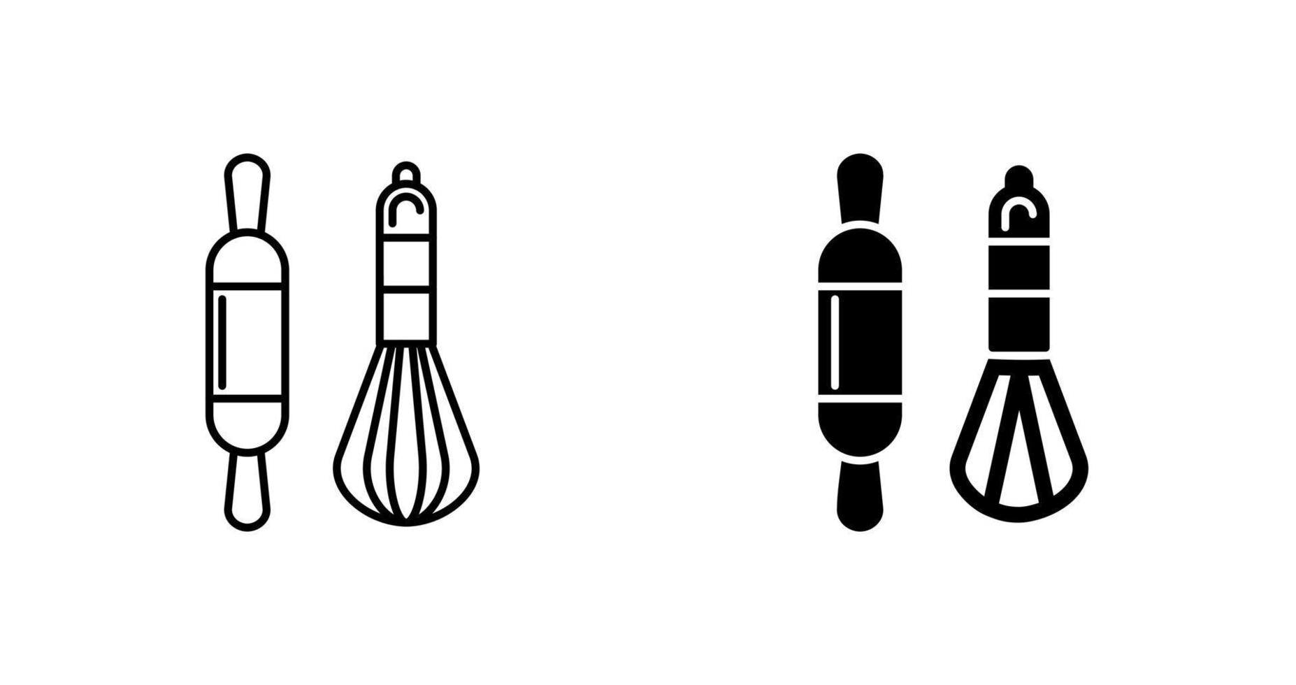 icône de vecteur d'outils de boulanger