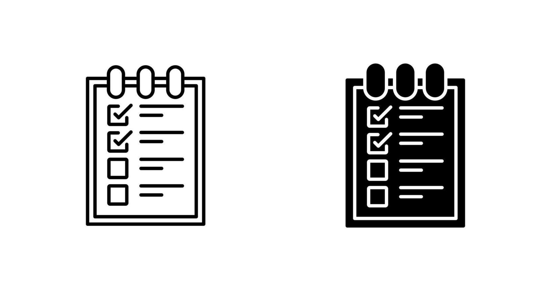 icône de vecteur de liste de contrôle