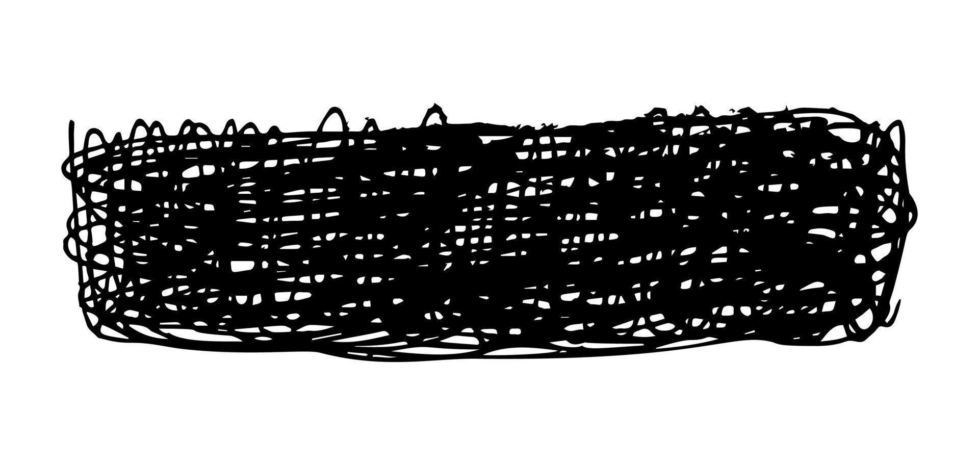 esquisser un frottis de gribouillis. dessin au crayon noir en forme de rectangle sur fond blanc. grande conception à toutes fins. illustration vectorielle. vecteur