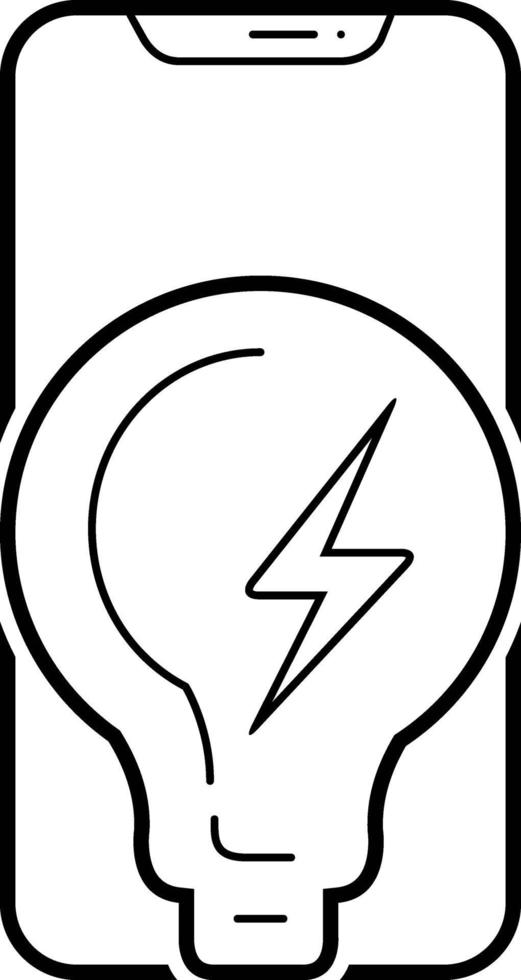 icône de ligne pour la puissance vecteur