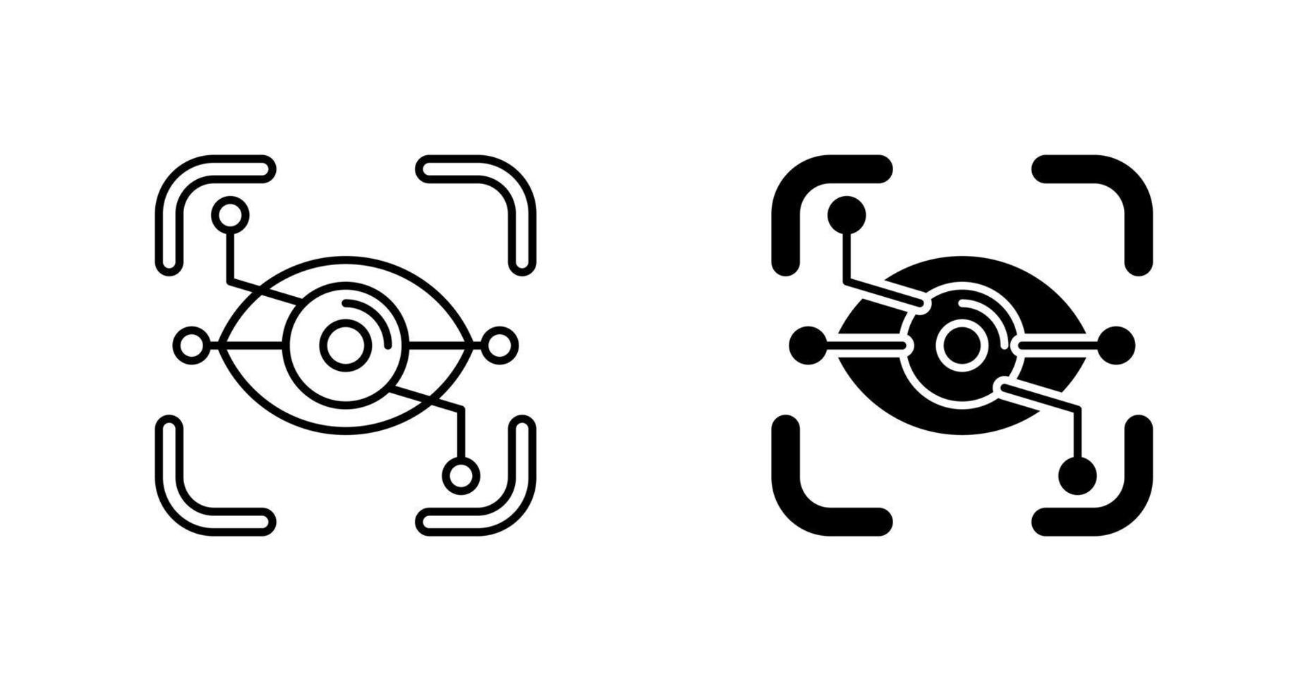 icône de vecteur de reconnaissance des yeux