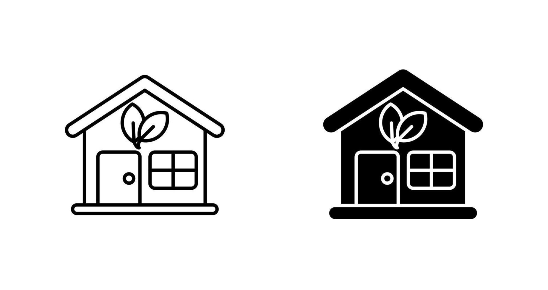 icône de vecteur de maison écologique