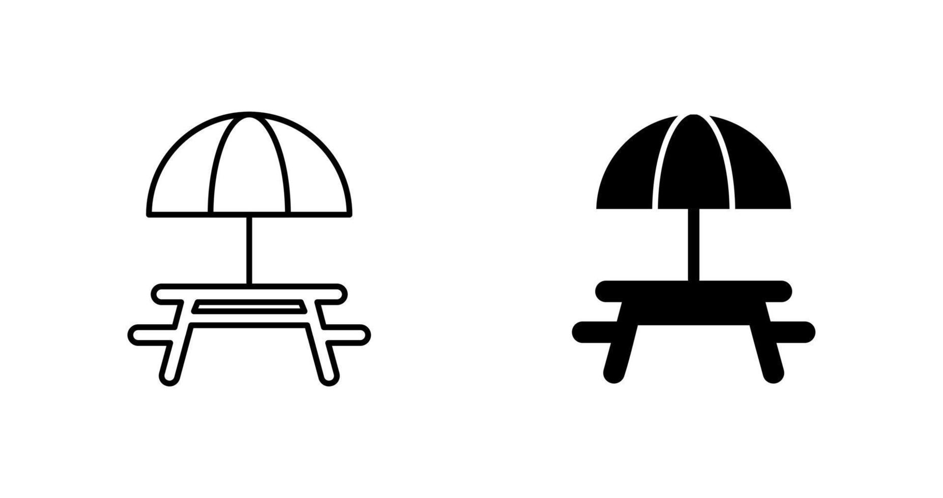 icône de vecteur de table de camping