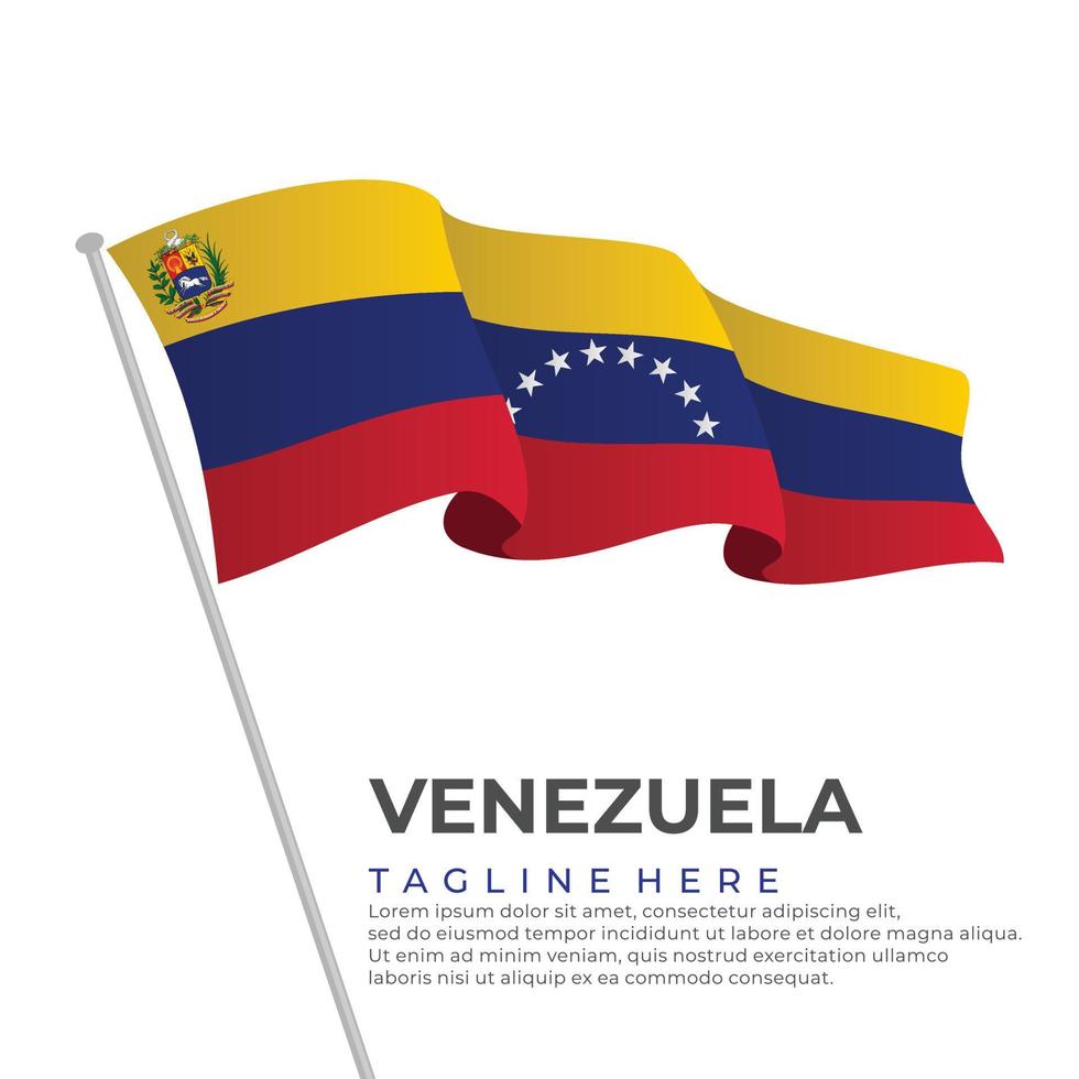 modèle vecteur Venezuela drapeau moderne conception