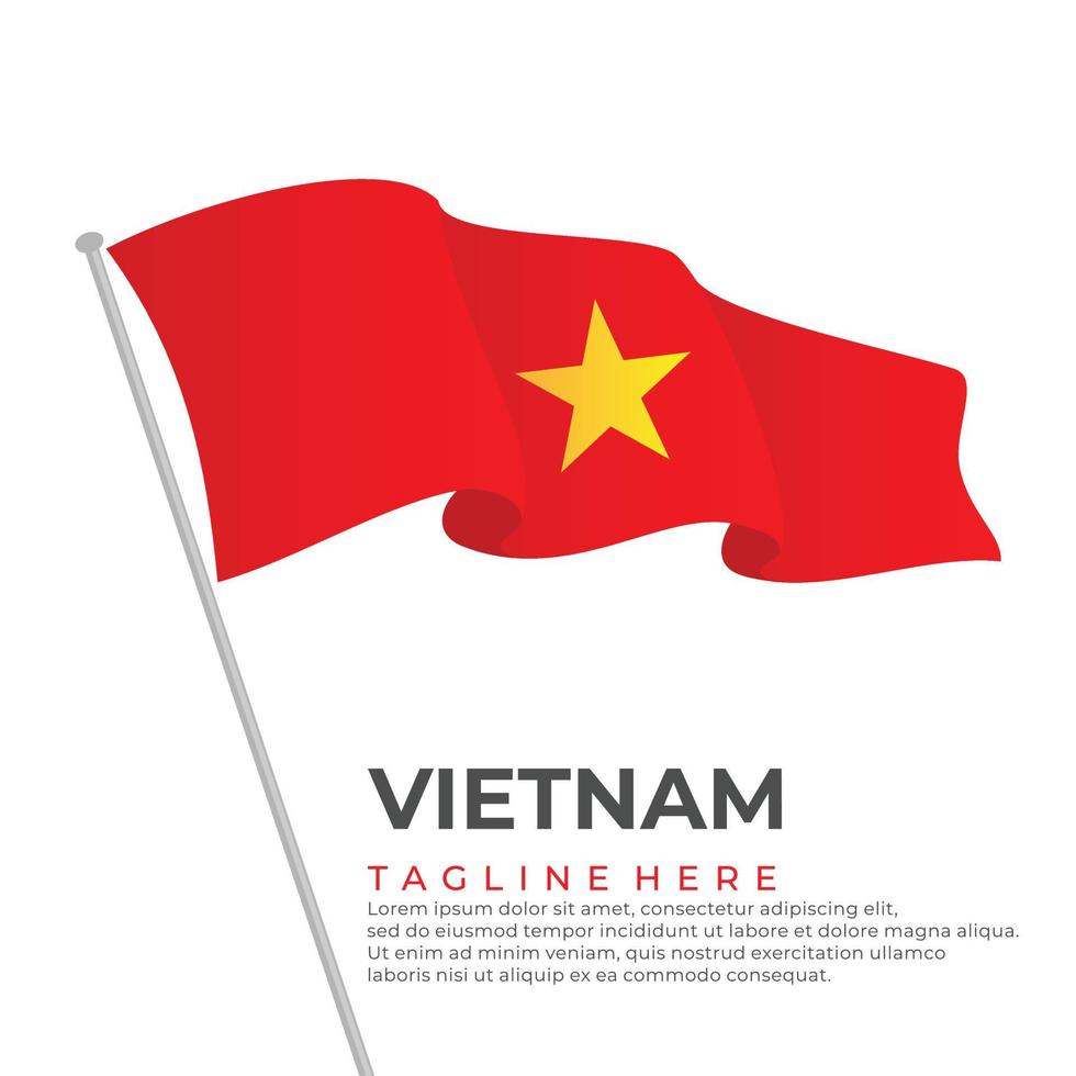 modèle vecteur vietnam drapeau moderne conception