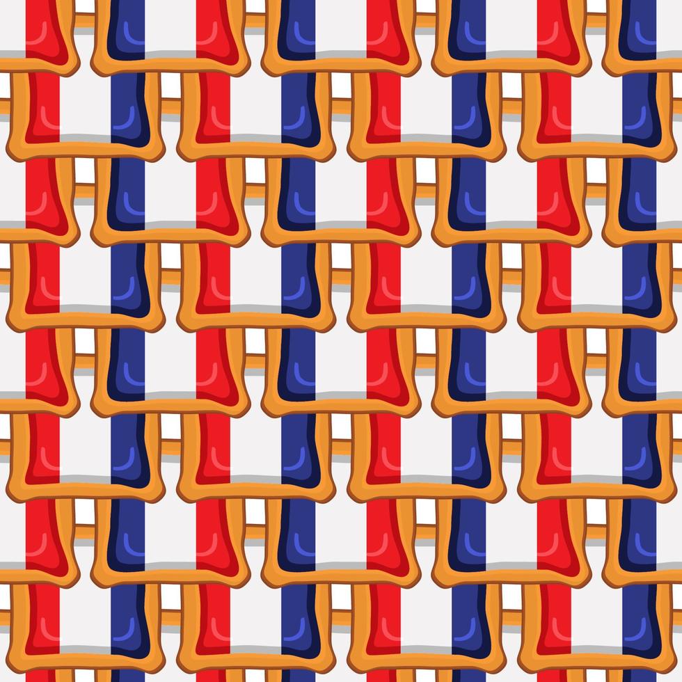 modèle biscuit avec drapeau pays France dans savoureux biscuit vecteur