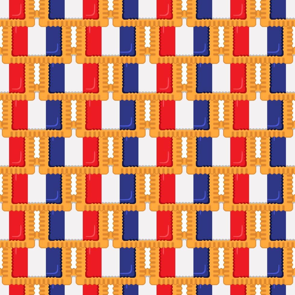 modèle biscuit avec drapeau pays France dans savoureux biscuit vecteur