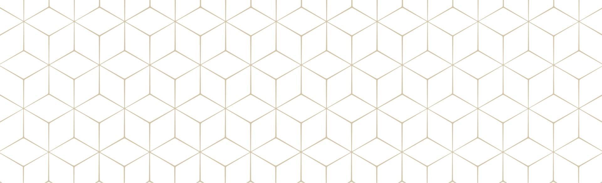 hexagones dorés sur fond blanc - vecteur