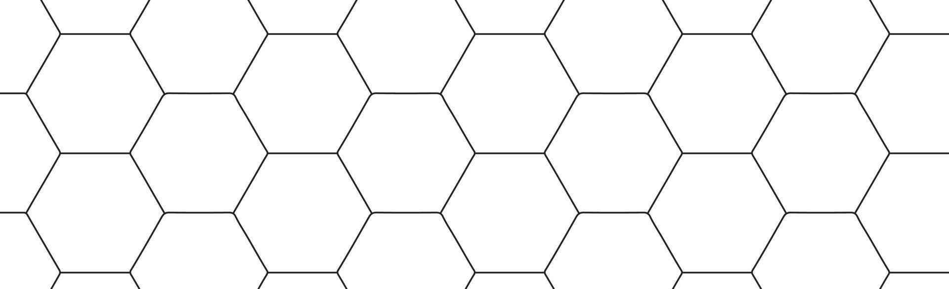 hexagones noirs sur fond blanc - vecteur