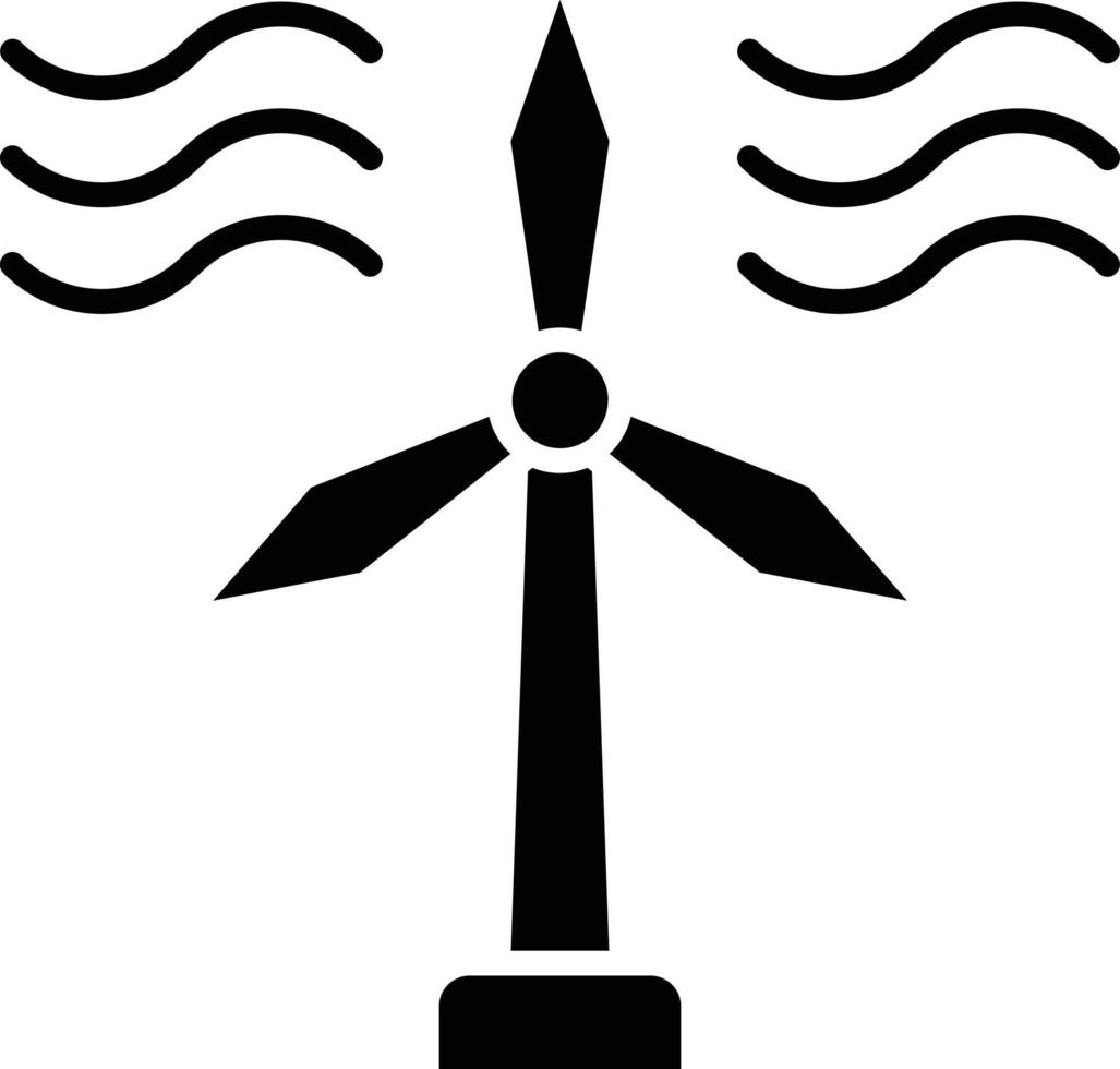 vecteur conception vent turbine icône style
