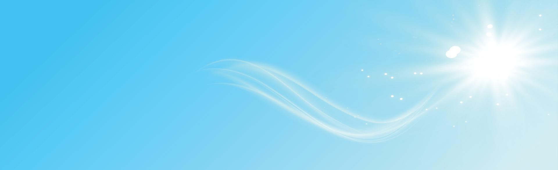 Fond ensoleillé panoramique de couleur bleu tendre - illustration vecteur