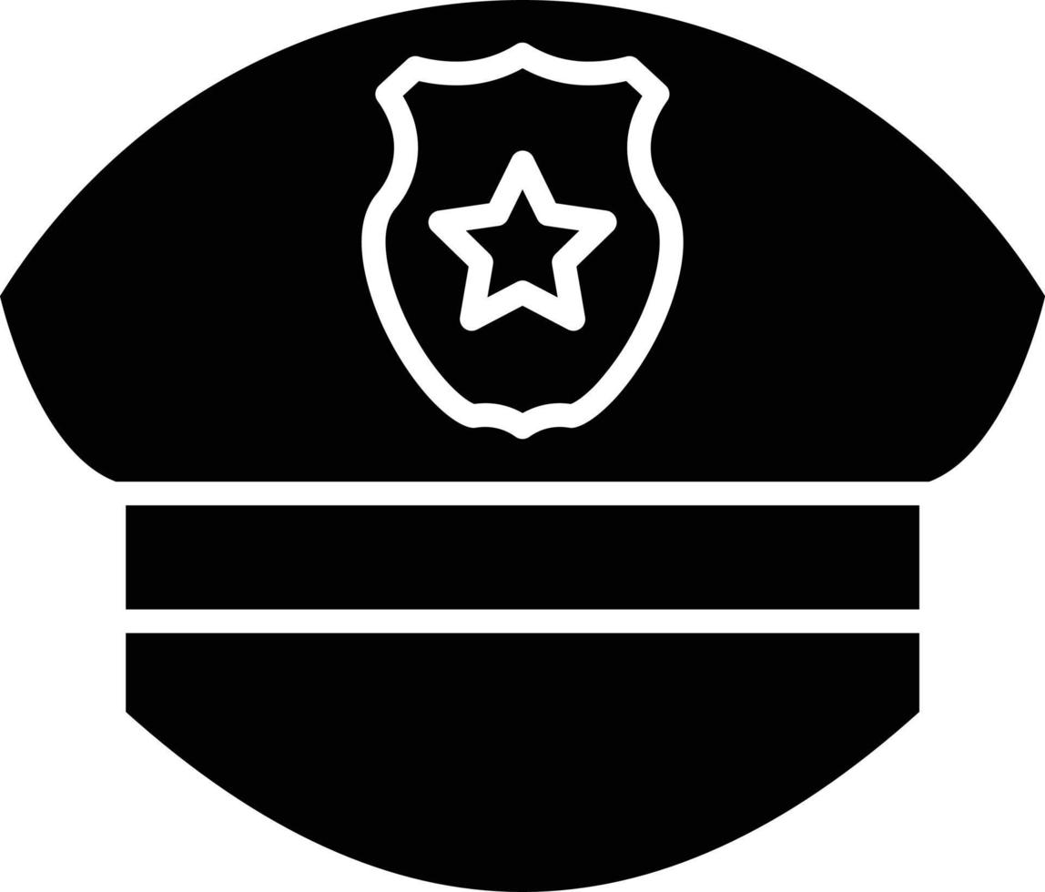 vecteur conception police casquette icône style