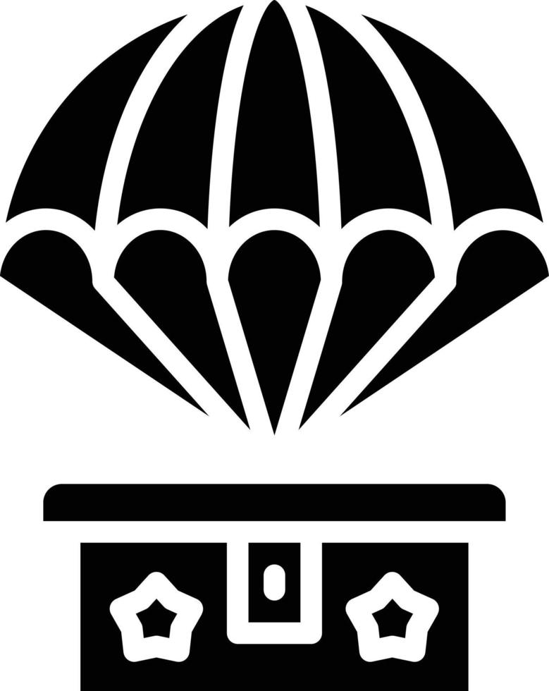 armée parachute vecteur icône style
