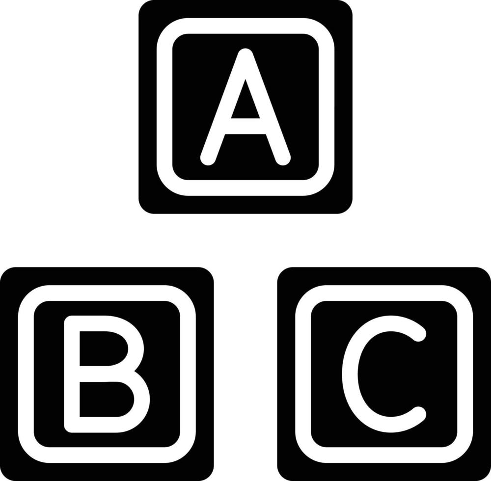 abc blocs vecteur icône style