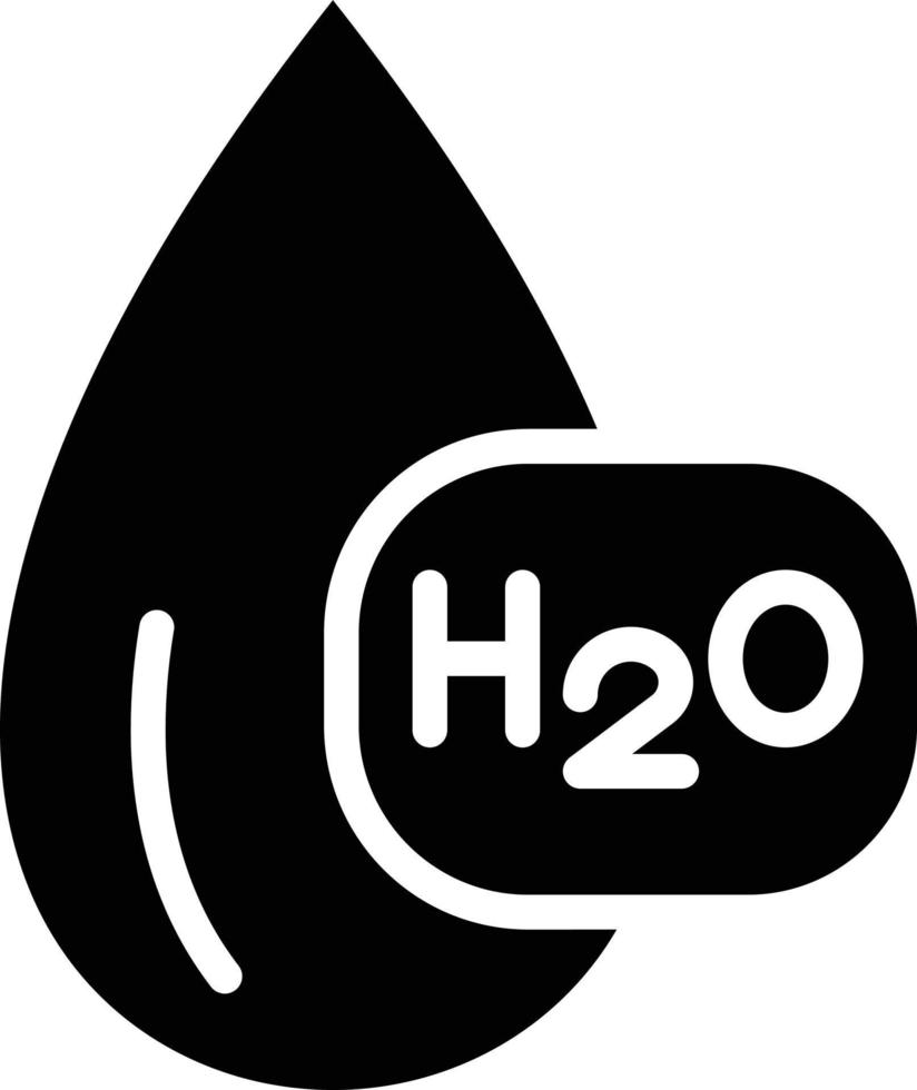 H2O vecteur icône style