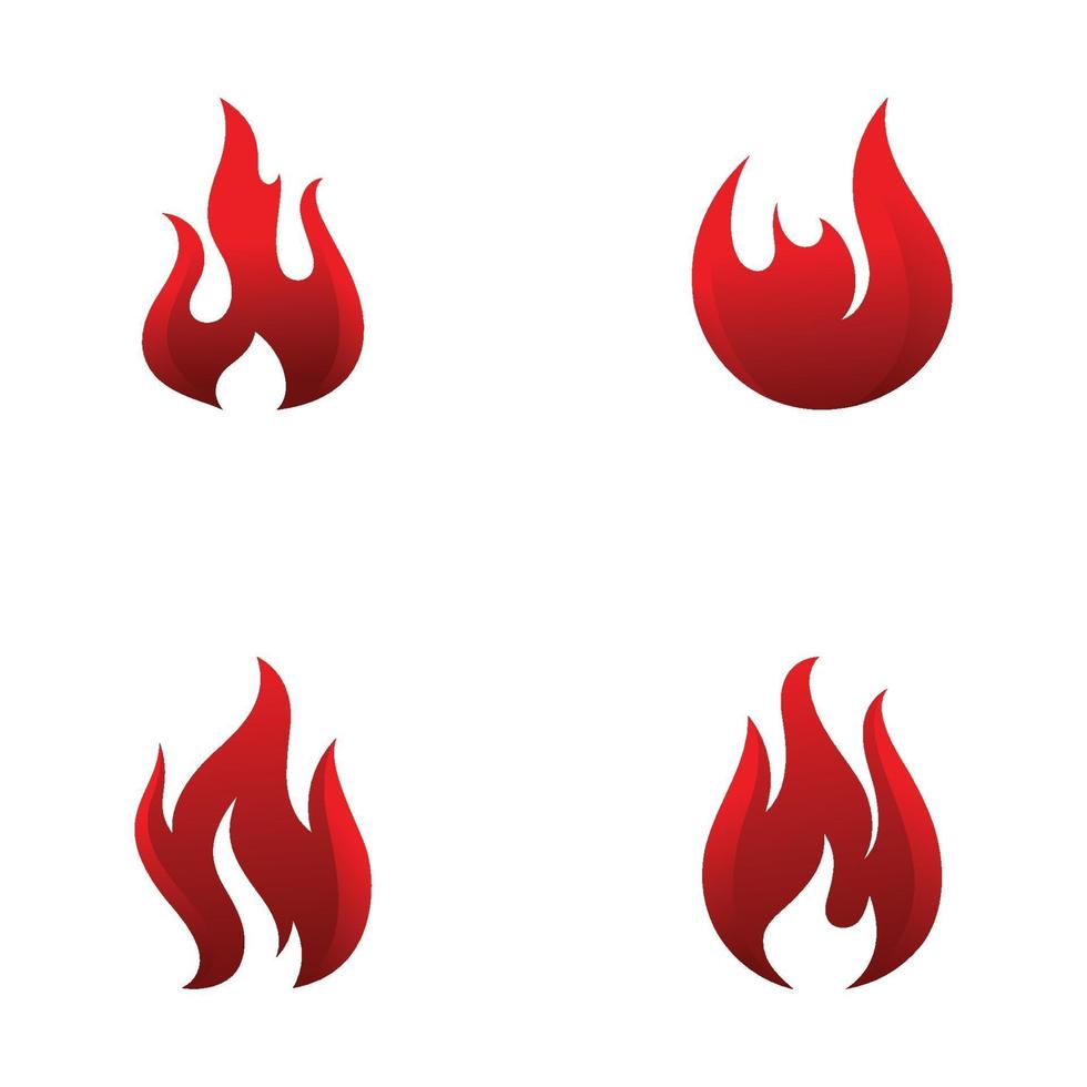 modèle de vecteur de conception de logo de flamme de feu