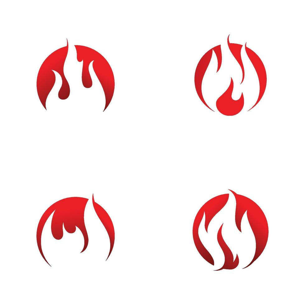 modèle de vecteur de conception de logo de flamme de feu