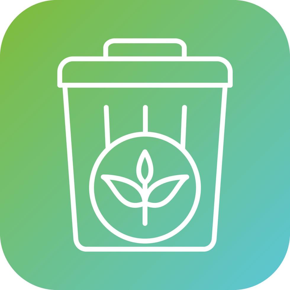 plante poubelle vecteur icône style