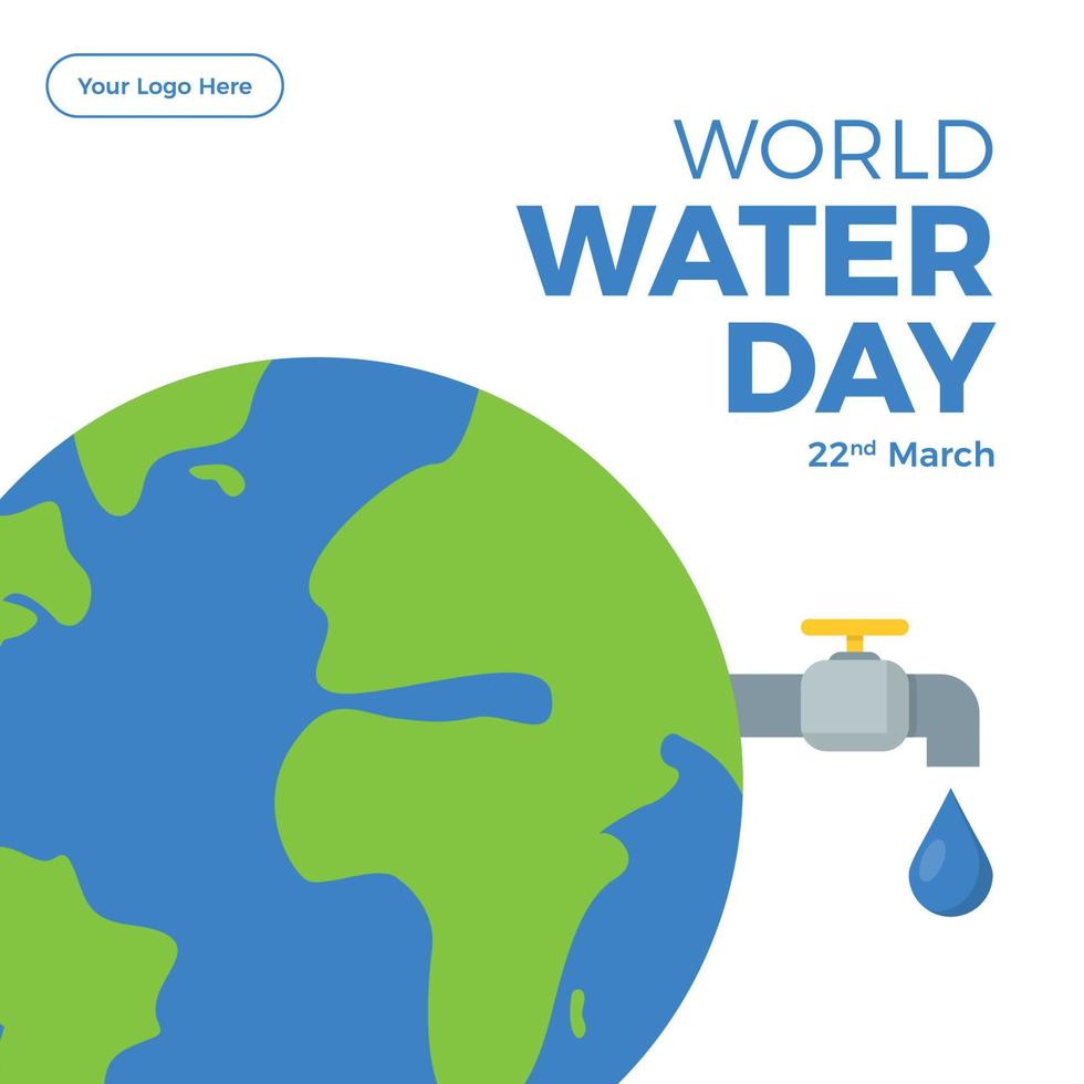 monde l'eau journée Publier vecteur