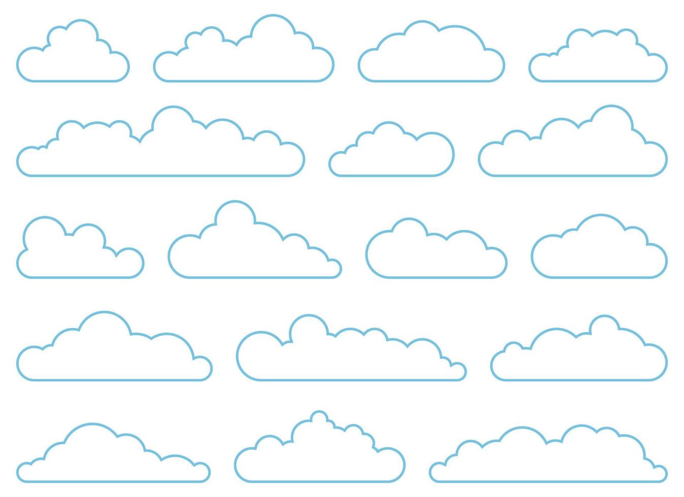 nuage icône dans plat style vecteur illustration