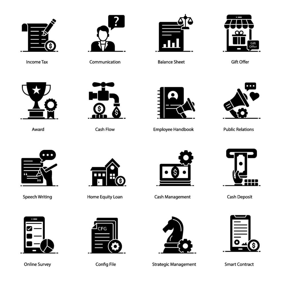 jeu d'icônes de services de merchandising moderne vecteur