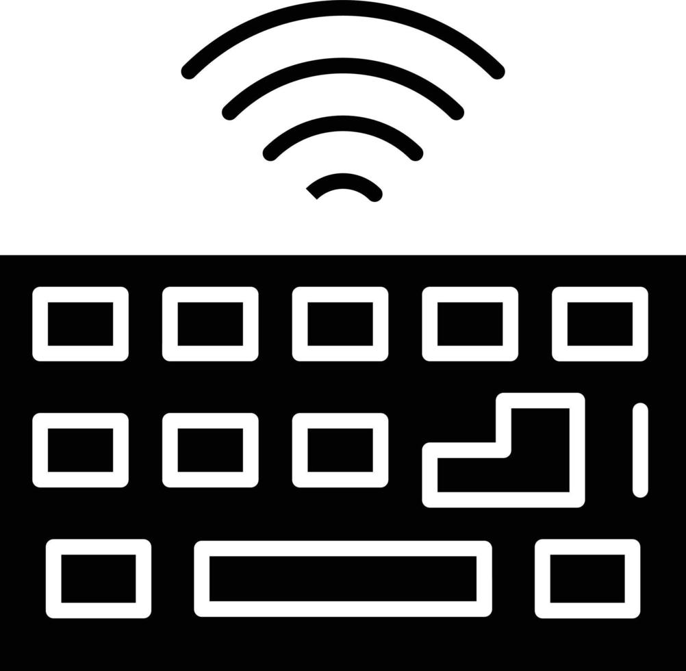 vecteur conception sans fil clavier icône style