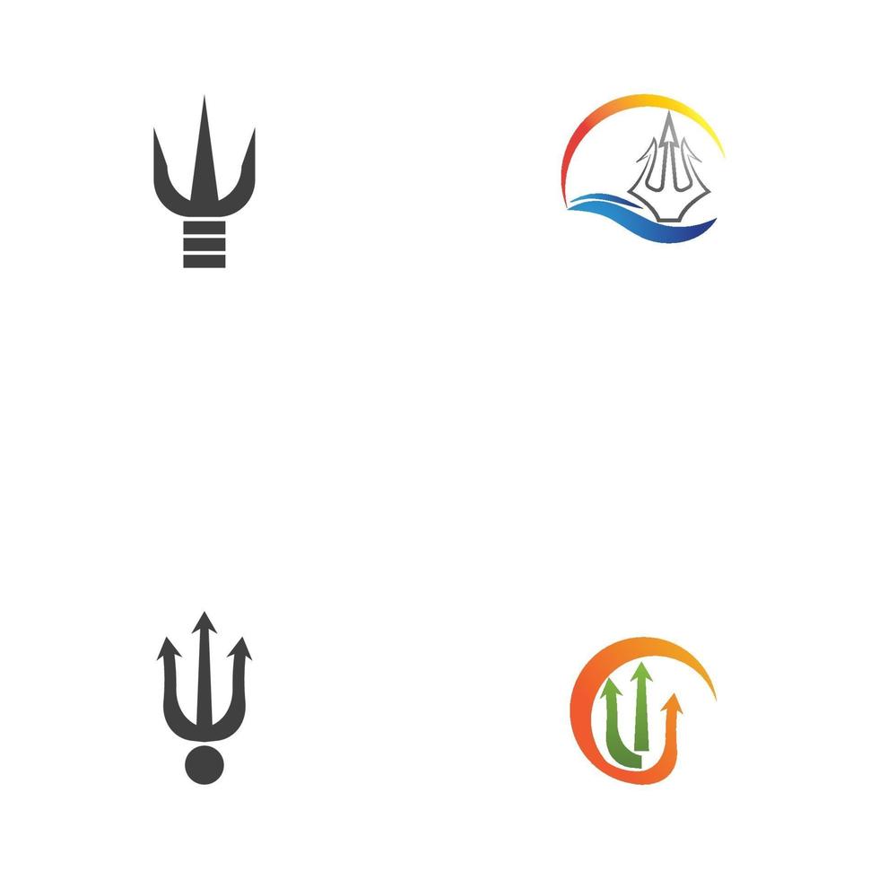 ensemble de logos de trident vecteur