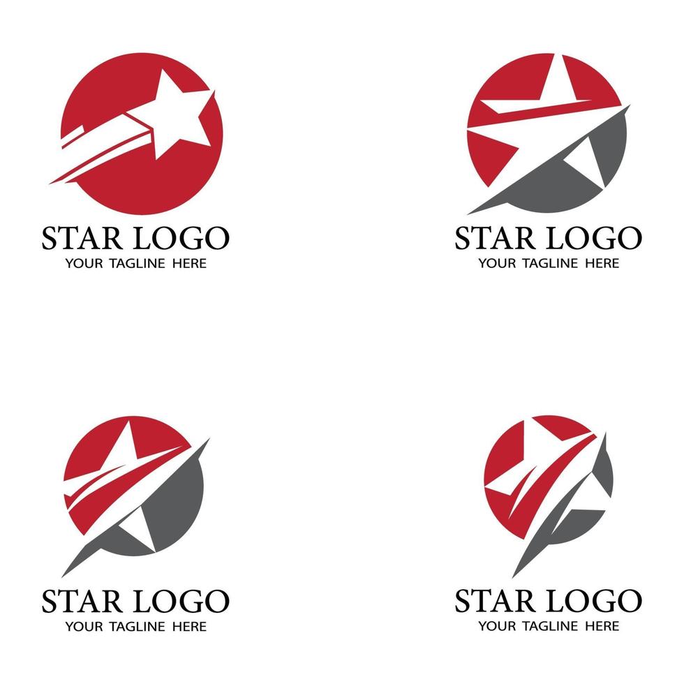 star icône modèle vector illustration design set